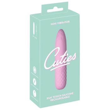 Mini wibrator Cuties silikonowy różowy USB 10,5 cm