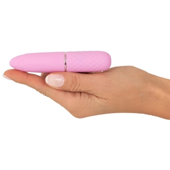 Mini wibrator Cuties silikonowy różowy USB 10,5 cm