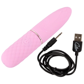 Mini wibrator Cuties silikonowy różowy USB 10,5 cm