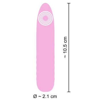 Mini wibrator Cuties silikonowy różowy USB 10,5 cm