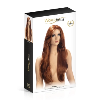 Peruka Rihana długa czerwona World Wigs