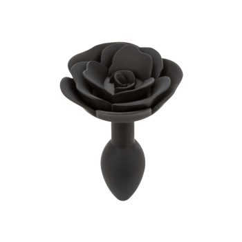 Small Rose Anal Plug Black