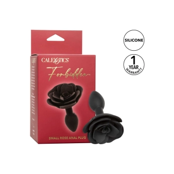 Small Rose Anal Plug Black