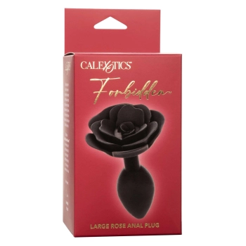 Korek analny silikonowy Calexotics Forbidden Rose duży czarny