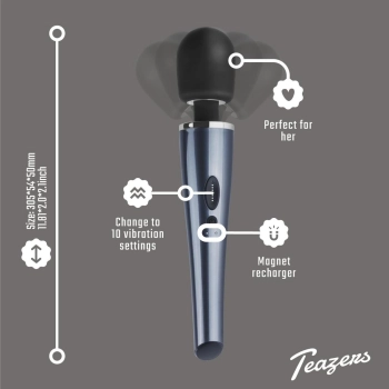 Masażer wibracyjny czarny Teazers Lightning