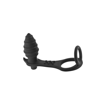 PROSTATE STIMULATOR COCKRING PLUG AP071 BLACK