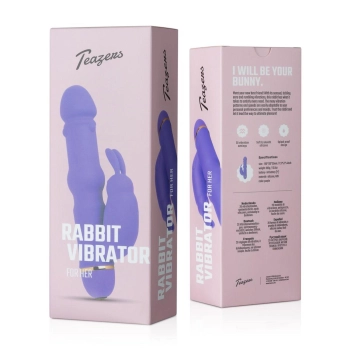 Teazers Silicone Rabbit Vibrator - Purple