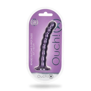 Beaded Silicone G-Spot Dildo - 6,5 / 16,5 cm