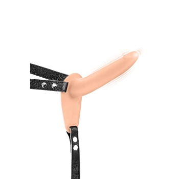 SIMPLE STRAP-ON VIBRATING FLESH STRAP-ON DILDO