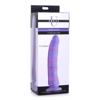 Magic Stick Silicone Dildo With Glitter - 24 cm