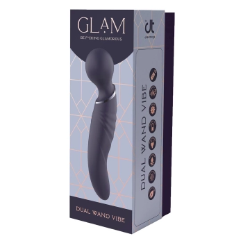 Wibrator Glam Dual Wand Dream Toys silikonowy USB 21,5 cm