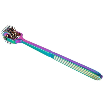 Wiatraczek BDSM potrójny tęczowy metalowy fetish Collection 18,5 cm