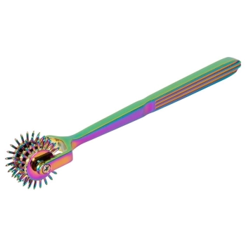 Wiatraczek BDSM potrójny tęczowy metalowy fetish Collection 18,5 cm