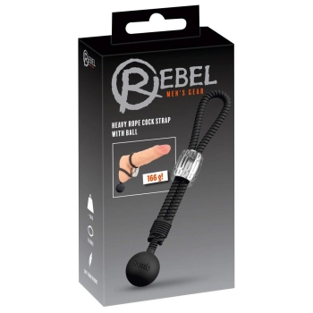 Pierścień erekcyjny Rebel Heavy Rope z kulą