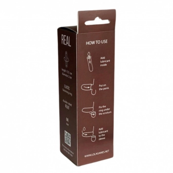 Przedłużka na penisa Real Extra Size bąbelkowa 15,5 cm