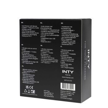 Wibrator analny INTY Toys Blade silikonowy USB z pilotem