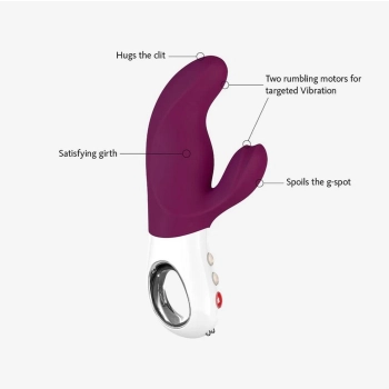 Wibrator króliczek Miss Bi Fun Factory winogronowy biały 17 cm