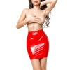 Spódnica wetlook Kellie Glossy czerwona L