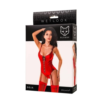 Body Wetlook Doja Glossy czerwony M