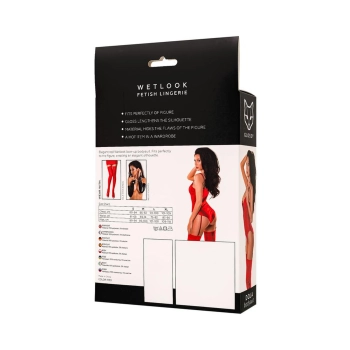Body Wetlook Doja Glossy czerwony M