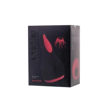Masturbator silikonowy Erotist Eruption czarny 18,5 cm