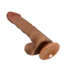 Dildo realistyczne Baile BURAQ zakrzywione super miękkie TPR 24 cm