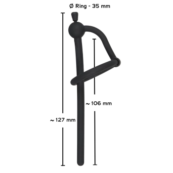 Penis plug silikonowy Penisplug z zatyczką 12,7 cm
