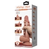 Dildo realistyczne Baile z przesuwaną skórą giętkie 22 cm przyssawka