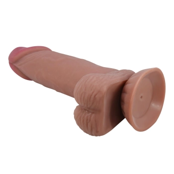 Dildo realistyczne Baile Sliding Skin 21 cm przyssawkowe giętkie TPR