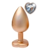 Korek analny Gleaming Love matowy złoty aluminiowy 9,5 cm