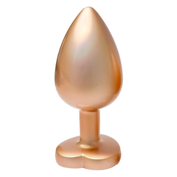 Korek analny Gleaming Love matowy złoty aluminiowy 9,5 cm