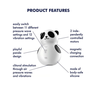 Stymulator łechtaczki Satisfyer Pocket Panda falami ciśnienia