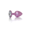 Stalowy korek analny z diamentem różowy HeavyFun 9 cm