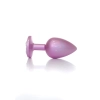 Stalowy korek analny z diamentem różowy HeavyFun 9 cm