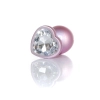 Biżuteria analna stalowa z diamencikiem różowym 9 cm