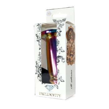Stalowy korek analny penis z diamentem HeavyFun 12 cm
