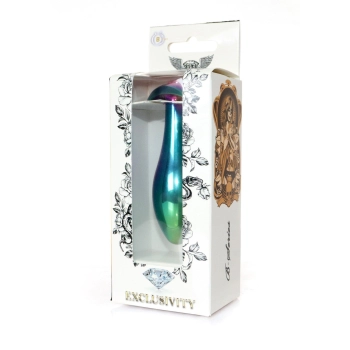 Korek analny stalowy z diamencikiem różowy M HeavyFun 9 cm