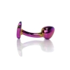Korek analny stalowy HeavyFun wielokolorowy zakrzywiony 9 cm