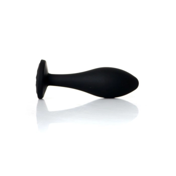 Korek analny silikonowy transparentny z diamentem L 10.5 cm