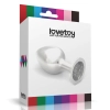 Duży srebrny korek analny Lovetoy metalowy 10 cm
