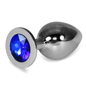 Duży metalowy korek analny Lovetoy srebrny 10 cm