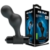 Wibrujący silikonowy korek analny Mr. Play 10 funkcji czarny