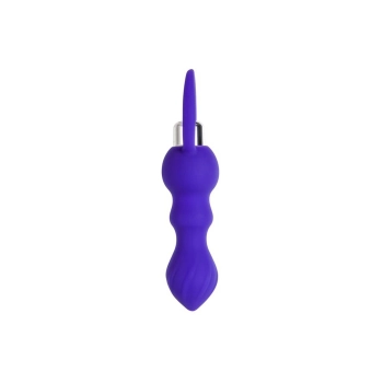 Korek analny wibrujący Curvy ToDo silikonowy fioletowy 14 cm