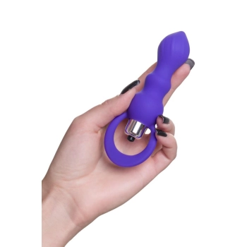 Korek analny wibrujący Curvy ToDo silikonowy fioletowy 14 cm