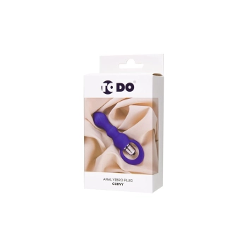 Korek analny wibrujący Curvy ToDo silikonowy fioletowy 14 cm
