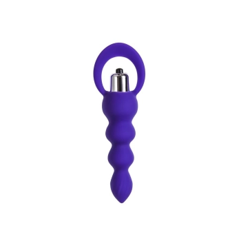 Korek analny silikonowy Twisty fioletowy 14 cm