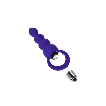 Korek analny silikonowy Twisty fioletowy 14 cm