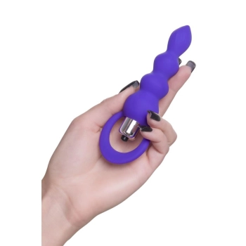 Korek analny silikonowy Twisty fioletowy 14 cm