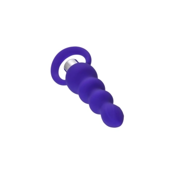 Korek analny silikonowy Twisty fioletowy 14 cm