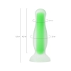 Korek analny Mortimer Glow świecący w ciemności silikonowy 12,5 cm